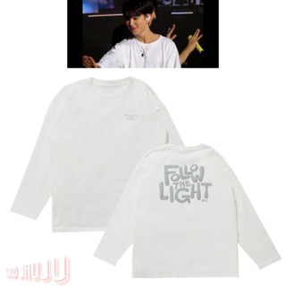 เสื้อยืดแขนยาว พิมพ์ลาย Hoshi Carat 7teen Tour Follow The Light To Japan สีเงิน