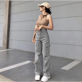 CELANA HIGHWAIST CARGO JEANS WANITA VOLL 2
