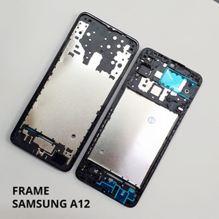 Samsung A12 กรอบยึดกระดูก LCD สีดํา