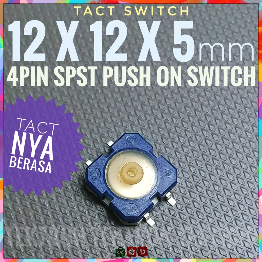 Tact SWITCH 12x12x5 มม.4pin Tactile Sw 12x12x5 12 มม.5 มม.Push On SPST HQ