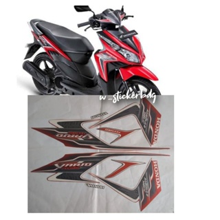 Merah สติกเกอร์ติดตัวถังรถยนต์ สีแดง สําหรับ Honda Vario Techno 110 2009 2010