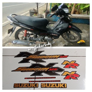 Hitam สติกเกอร์ติดตัวถังรถยนต์ ลาย Suzuki Shogun NR 2 Black Night Ride 2 สีดํา