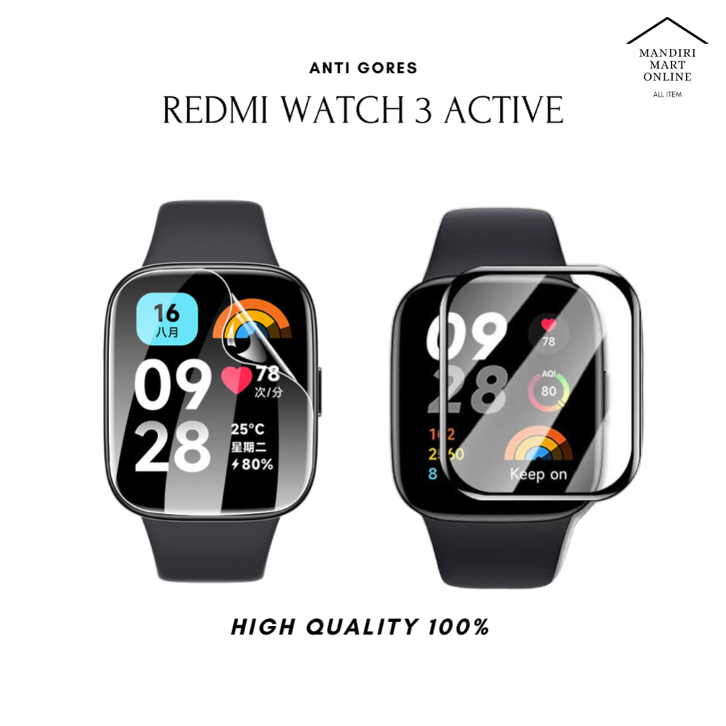 ป้องกันรอยขีดข่วน Redmi Watch 3 Active 3D / 2D ป้องกันหน้าจอ Redmi Watch 3 Active Screen Guard Smart