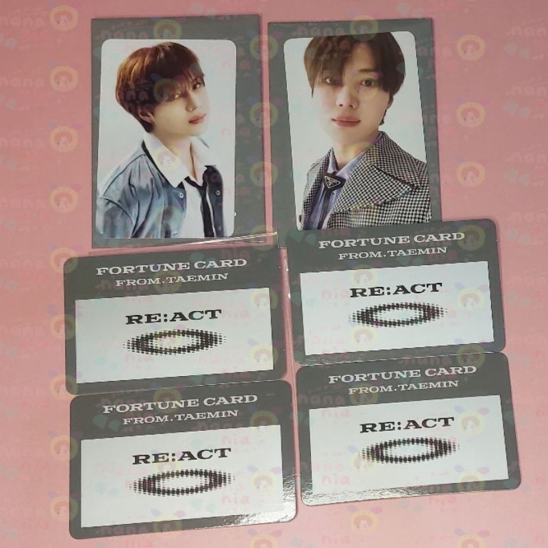 การ์ด FORTUNE OFFICIAL TAEMIN SHINee FANMETING RE:ACT