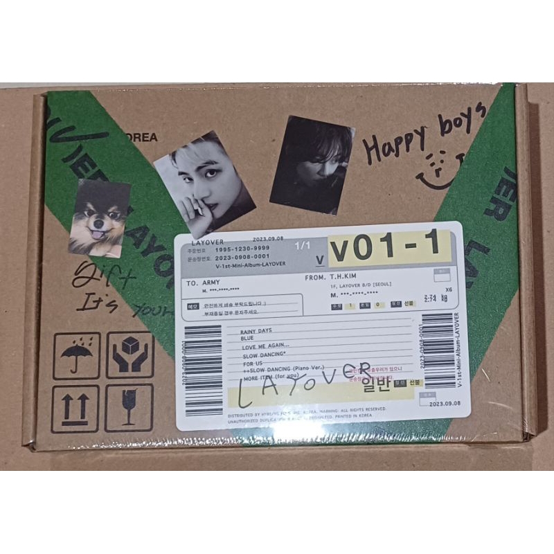 READY Solo V BTS Layover Album + ซองใส่บัตรแบบใส (อ่านคําอธิบาย)