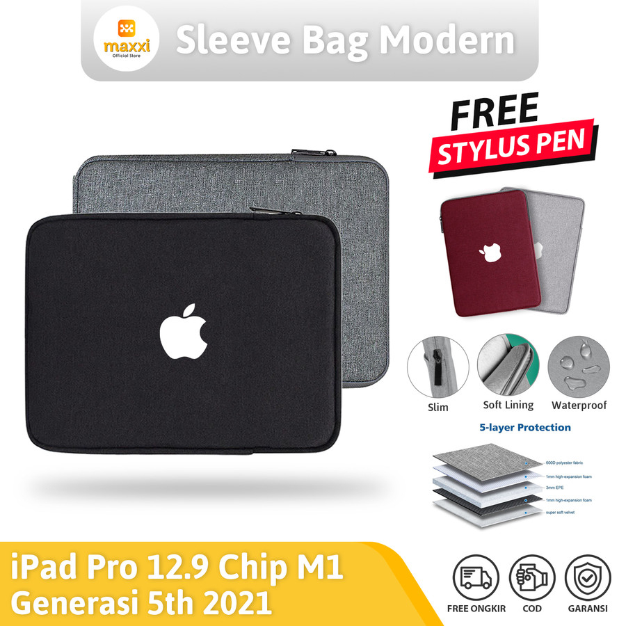 IPad Pro M1 12.9 นิ้ว 2021 Gen 5th Tablet Bag Soft Sleeve Pouch Cover