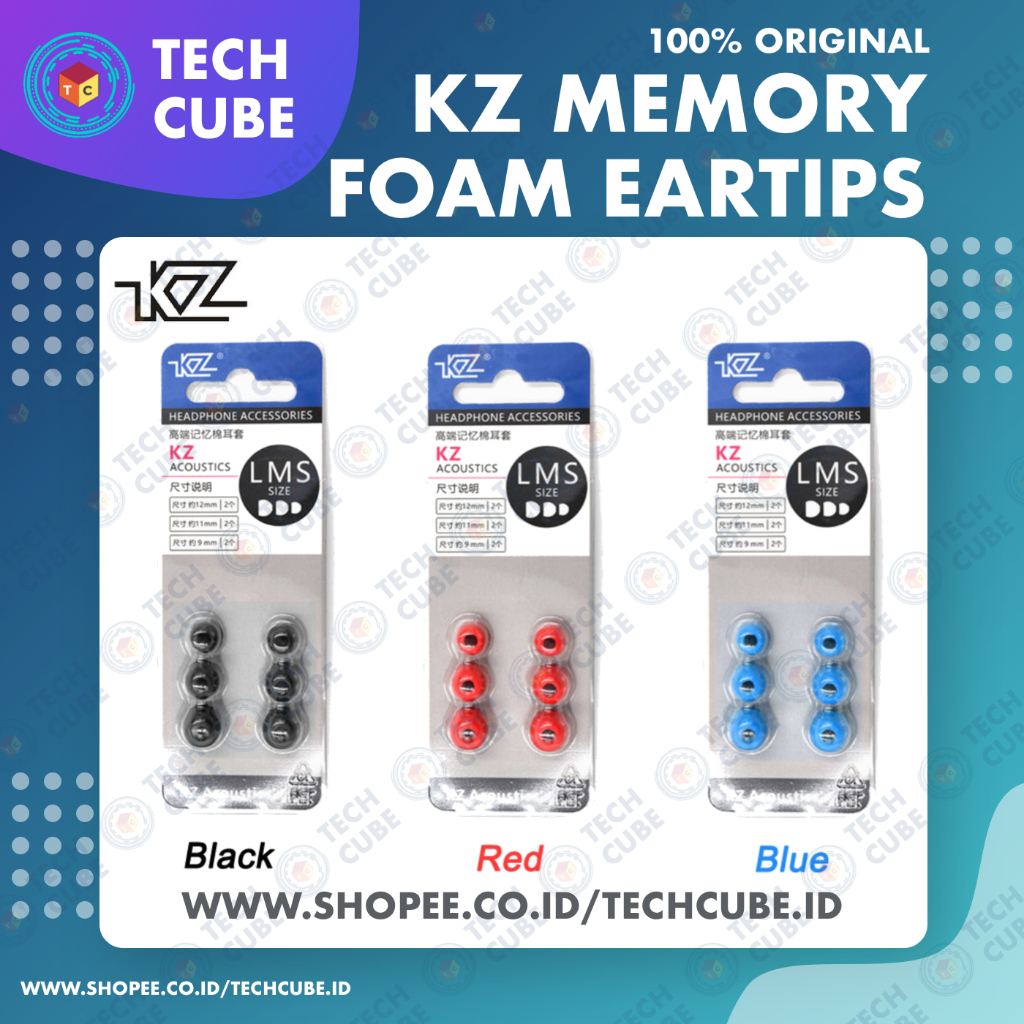 KZ Memory Foam Eartips Eartip 3 ขนาด SML อะคูสติกแยกเสียงรบกวน ORIGINAL