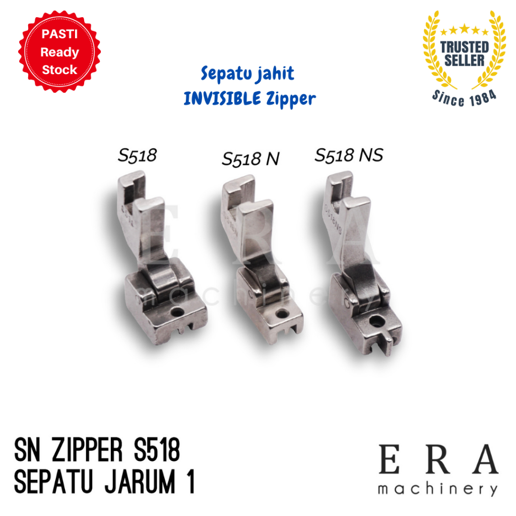 รองเท้าเย็บซิป/ซิป S518 / S518N / S518NS Presser foot Zipper เย็บซิปญี่ปุ่น