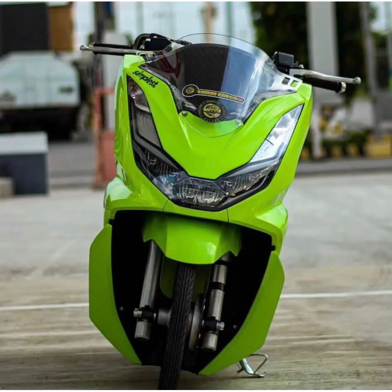 Hitam pcx 160 visor - pcx 160 กระจกบังลม - ชิว pcx 160 3mm - ชิว pcx 160 สีดําเข้ม
