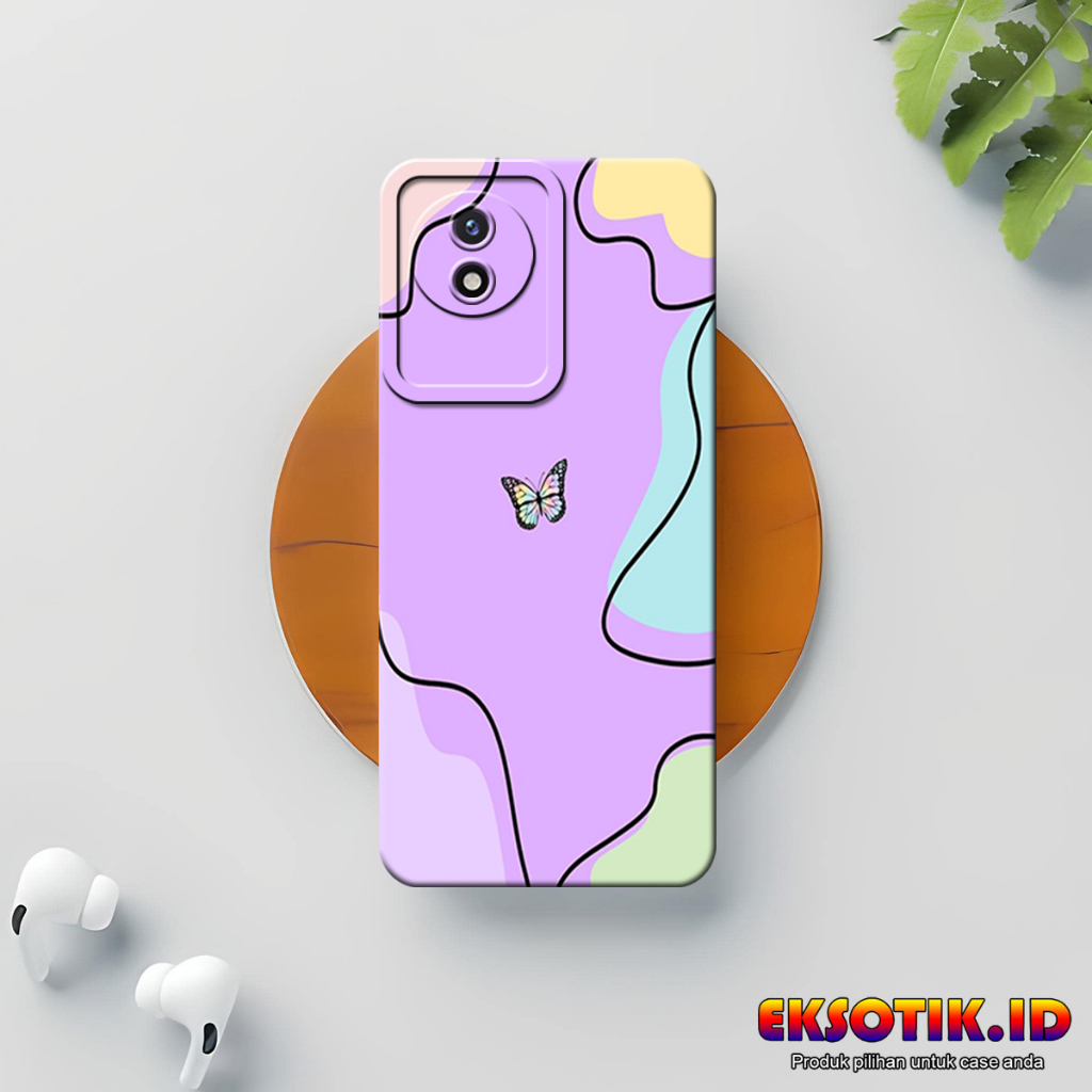 VIVO Y02T กรณี Eksotik.id VIVO Y02T ปลอก VIVO Y02T ซิลิโคนโทรศัพท์มือถือผิวอุปกรณ์เสริม Hardcase Sof