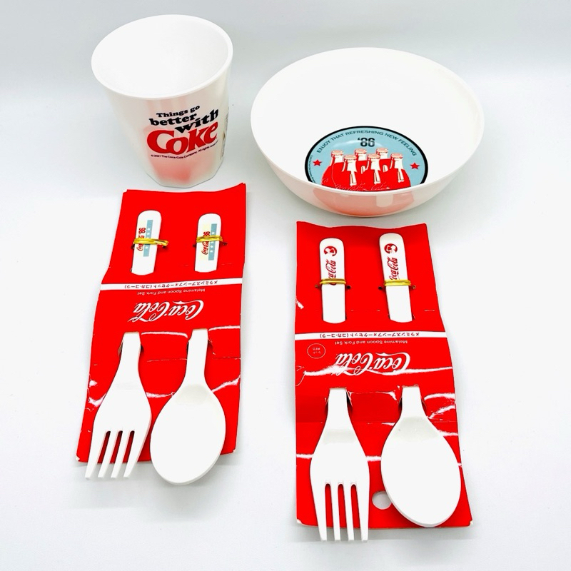 เครื่องมืออาหารค่ํา COCA COLA SERIES FORK SPOON แก้วโบว์ล DAISO JAPAN