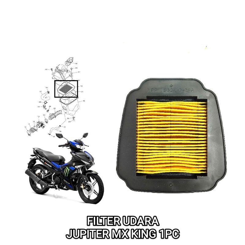 Jupiter MX King Air Filter - Air Filter Screen Air Cleaner Plug A/C Drain Yamaha MX King 150