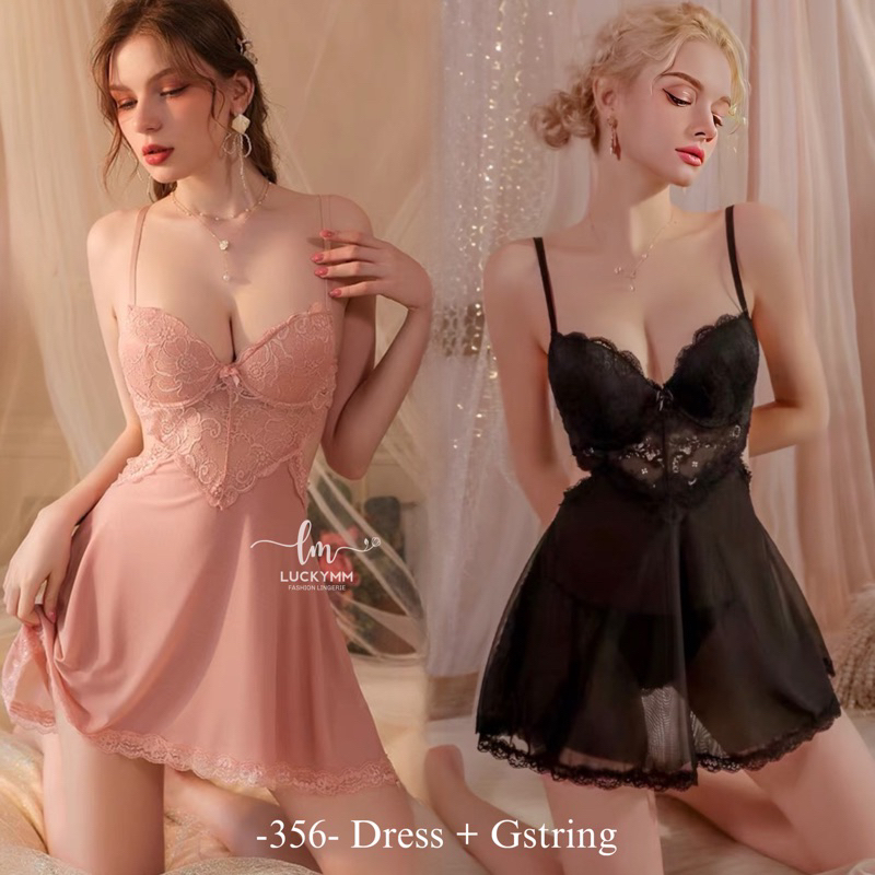 Luckymm ชุดชั้นในเซ็กซี่ถ้วยไนลอนสําหรับผู้หญิง / ชุดชั้นในเซ็กซี่ชุดนอนสตรี Push Up Bra 356
