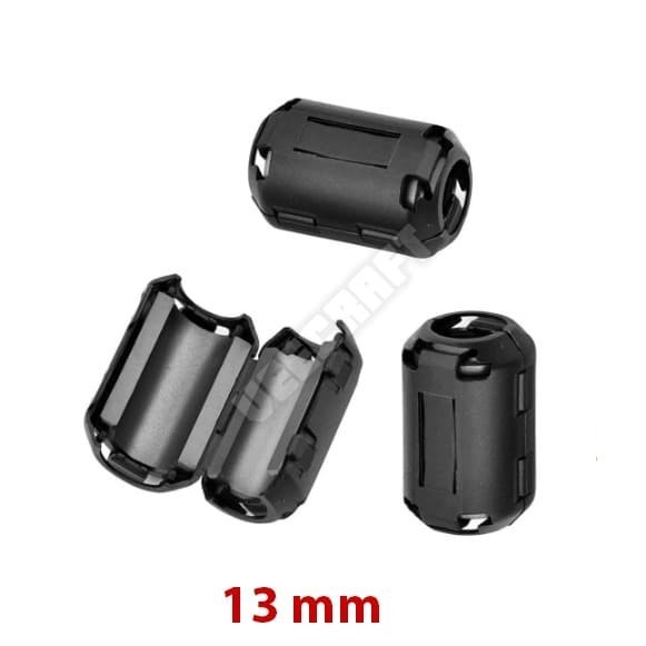 13 มม. Noise Suppressor EMI RFI Clip Choke Ferrite Core Cable Filter