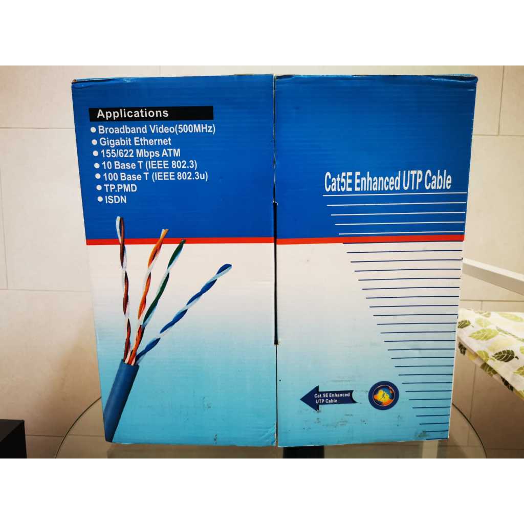 สาย Leteac UTP Cat 5E Gigabit Copper LAN 305 เมตร