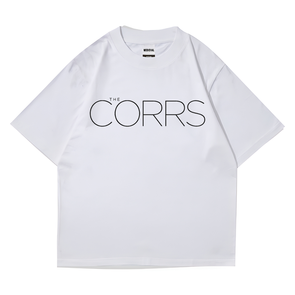 เสื้อยืด THE CORRS FONT TEXT | วงดนตรีโลหะ ROCK MUSIC | เสื้อยืด OVERSIZE WHITE STYLE Y2K VINTAGE BO