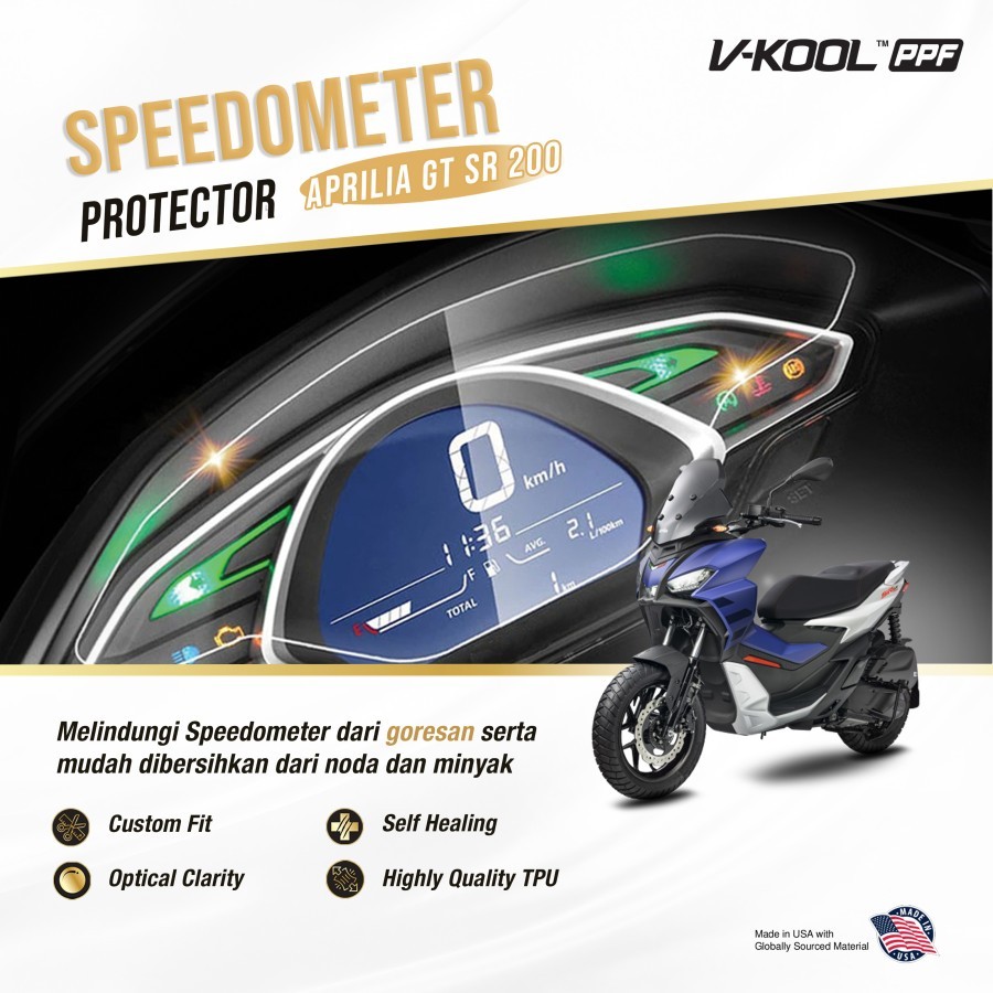 Vkool PPF Speedometer Motorcycle Aprilia GT SR 200/SR200 | กันรอยขีดข่วน สําหรับรถจักรยานยนต์