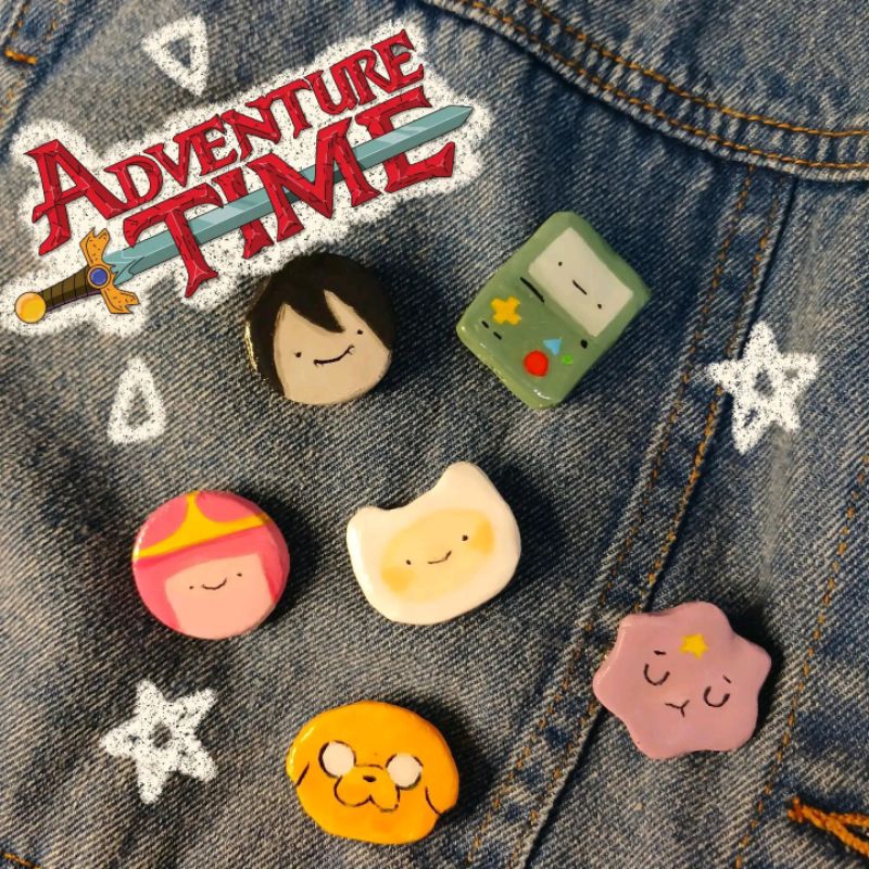 Adventure time CLAY pin เข็มกลัดแฮนด์เมด ของขวัญ สําหรับผจญภัย