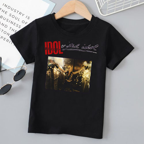 Katun Billy Idol Vital Idol เสื้อยืด Black Tshirt Combed 30s Cotton Material