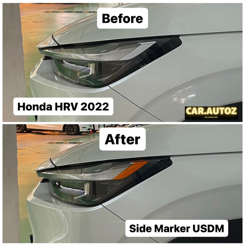 Honda HRV 2022-2023 สติ๊กเกอร์เครื่องหมายด้านข้างสีส้ม HEADLIGHT