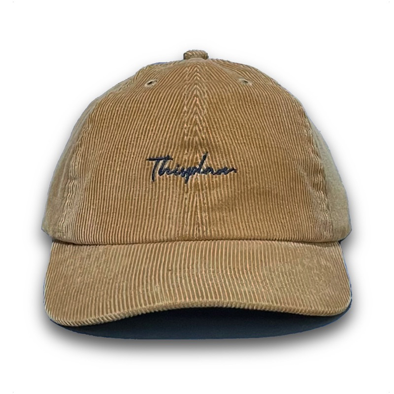 Thisplan Mustard Logo Corduroy Baseball Polocaps หมวกผู้ชาย