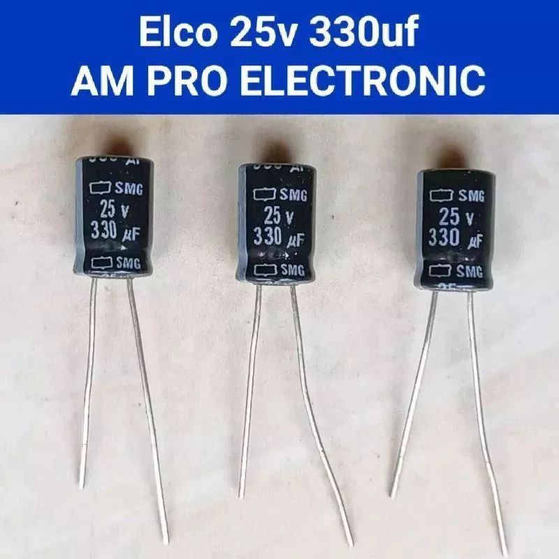 10 ชิ้น Elco 25v 330uf Elko 330uf 25v (8x12 มม.)