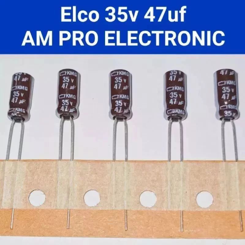 10 ชิ้น Elco 35v 47uf Elko 47uf 35v ช็อกโกแลตโรล