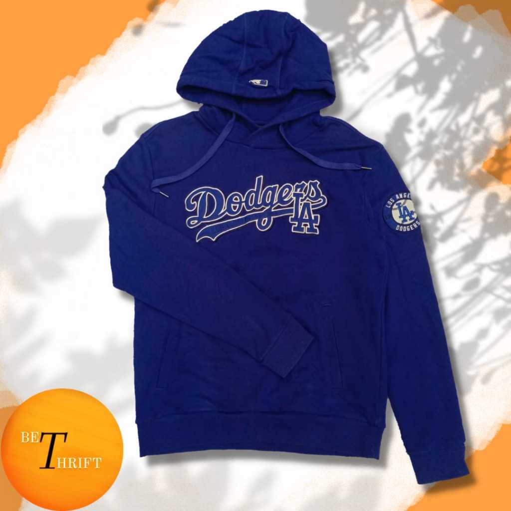 Preloved Branded การใช้งานส่วนตัว Hoodie MLB Dodgers
