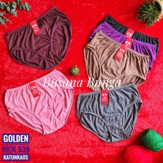 Grosir (6pc, 12pc) Cd/Celana Dalam Wanita Golden Nick 931 937 939 Katun Kaos Lembut Nyaman