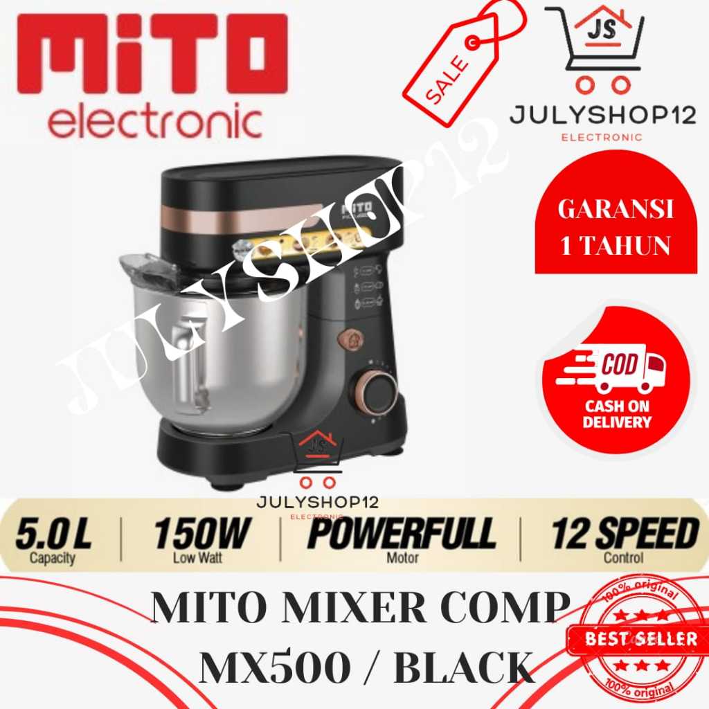 Hitam Mito MIXERCOMP TYPE MX500 BLACK/MX-500 BLACK/MIXER COMP รับประกัน 5 ลิตร / 1 ปี