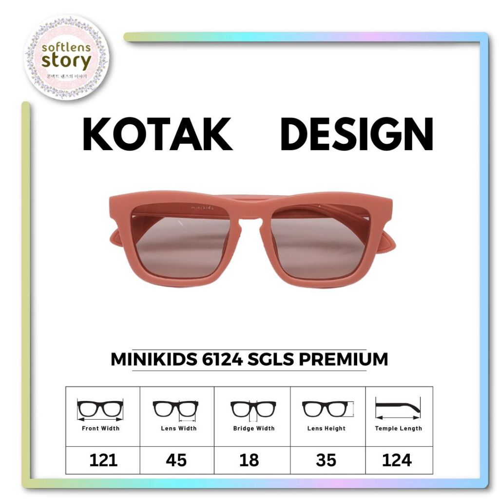 Hitam Minikids 6124 แว่นกันแดดเด็ก - Anti UV 400