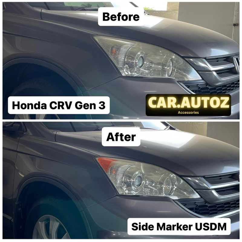 สติ๊กเกอร์ฮอนด้า CRV Gen 3 Side Marker สีส้ม HEADLIGHT