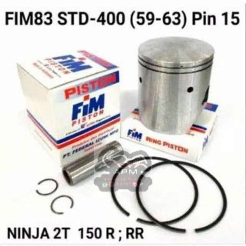 PISTON KIT/ PISTON ชุด FIM 83 NINJA 150R, RR, 2 STROKE, KR150 Os Std 025 050 075 100 150 200 250 300