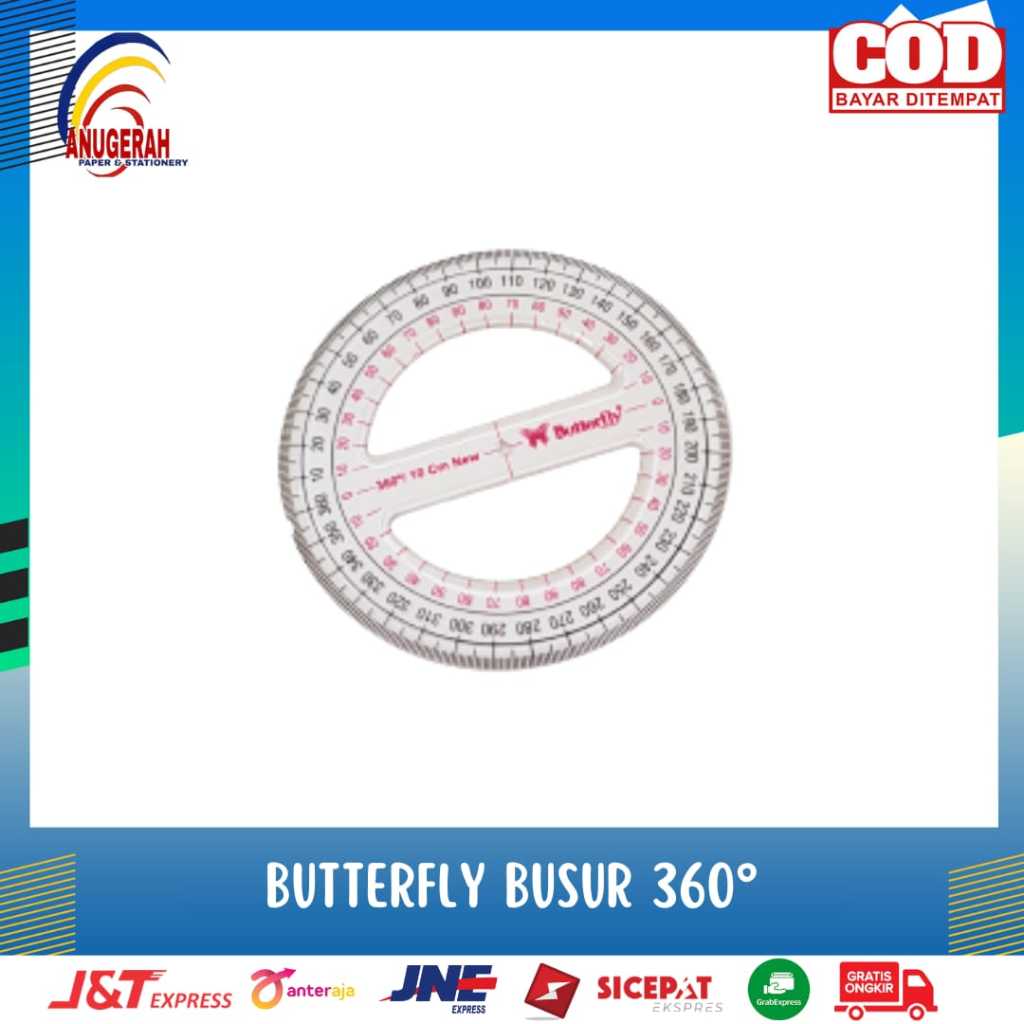 BUTTERFLY NO.8 360/10 และ 360/102 ARC RULERS (ชิ้น)