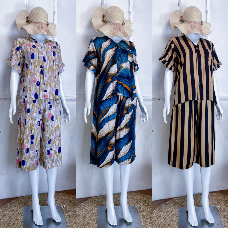 Babydoll V NECK LONG / RAYON BUTTON LONG / HITS PAJAMA / 7/8 PAJAMA