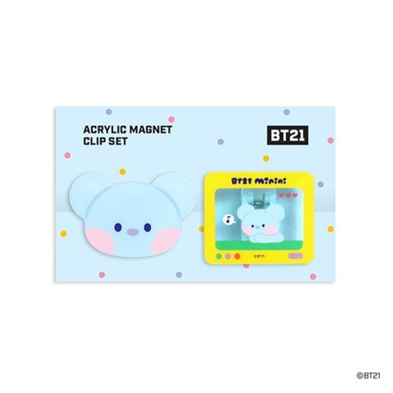 OFFICIAL BT21 ACRYLIC MAGNET CLIP (READ DESCRIPTION)
