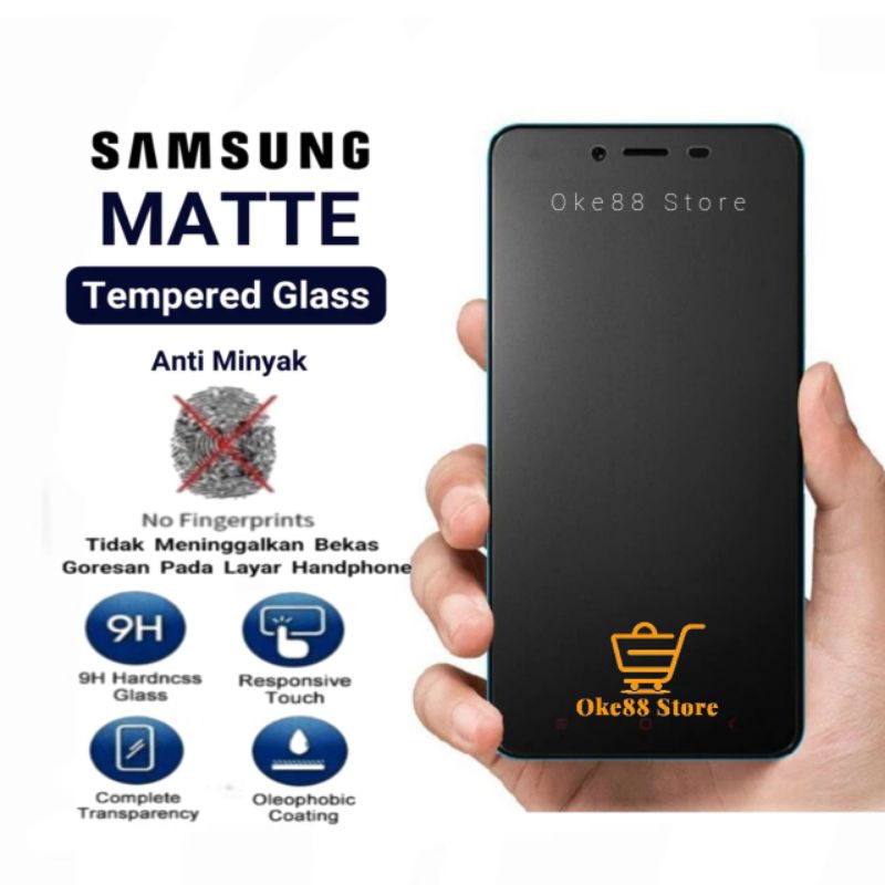 SAMSUNG Layar Matte Glassแบบเต็มหน้าจอSamsung J3 J3 2016 J3 2017 J3 Pro J330 J5 J5 2017 J5 Prime J5 Pro J530 J6 2018 J6 Prime J7 Pro J7 Plus J7 Prime J7 Prime J7 Prime J7 Prime J7 2018 Glareหน้าจอกระจกนิรภัย ตัวป้องกันกระจกแบบเต็มหน้าจอป้องกันรอยขีดข่วน