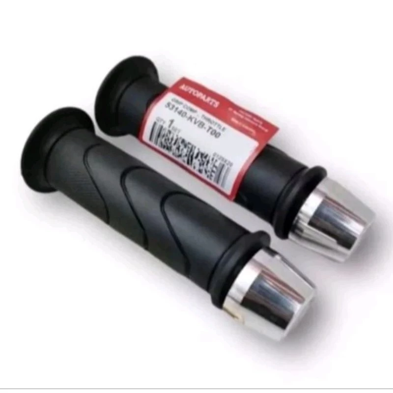 ปลอกแฮนด์ Handfat ฝาครอบแก๊สฮอนด้าเดิม + แฮนด์โครเมียม jalu รุ่น pcx vario beat scoopy genio mio fino ฯลฯ