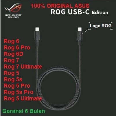 สายเคเบิลข้อมูลดั้งเดิมของ Asus Rog Phone 6 Rog 6d 6 Pro Rog 7 Ultimate