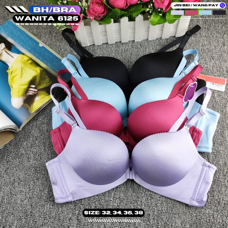 BRA / BRA J-6125 THICK FOAM, FRONT HOOK NO WIRE SIZE 32-38 สปอร์ตบรา Push Up ชุดชั้นในสตรีกีฬา