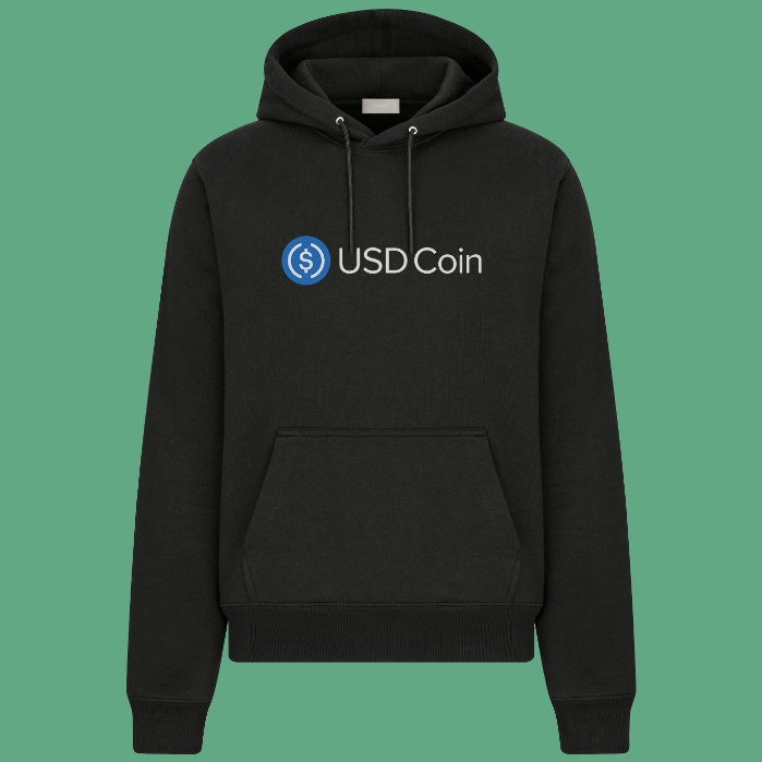 USDC Coinbase Crypto Stable Coin เสื้อสเวตเตอร์ผ้าฟลีซระดับพรีเมียม