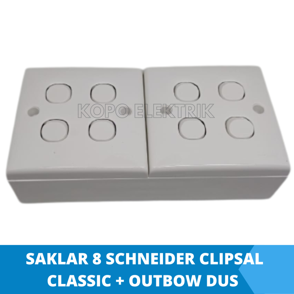 Schneider Clipsal Classic 8 Switch + Box Hook