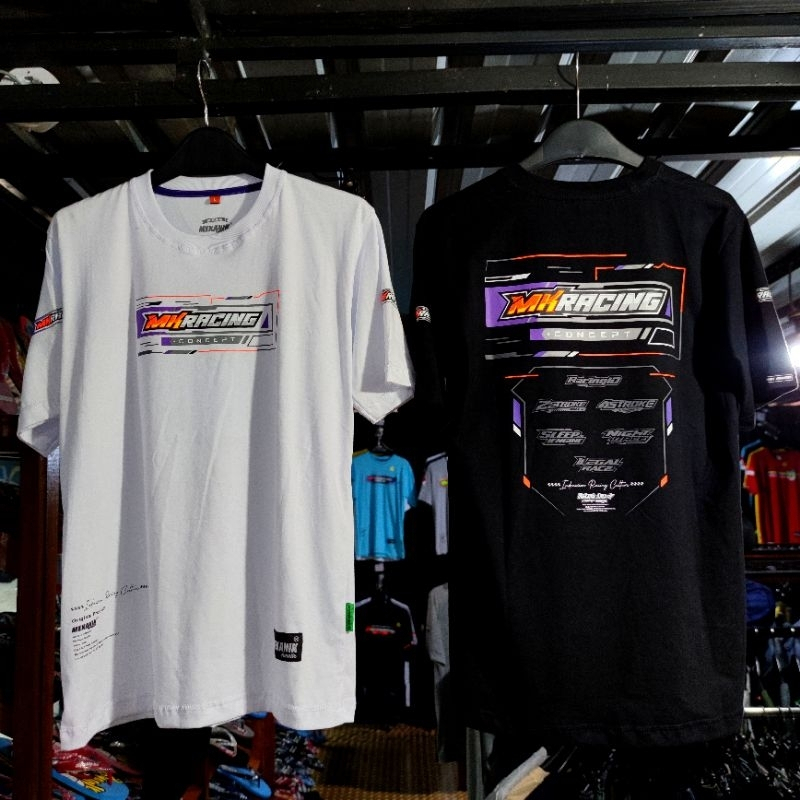 เสื้อยืด MK RACING / เสื้อยืดคํา / เสื้อยืด HEREX RACING เสื้อยืดผู้ชายและผู้หญิง ~ ฟรีสติ๊กเกอร์