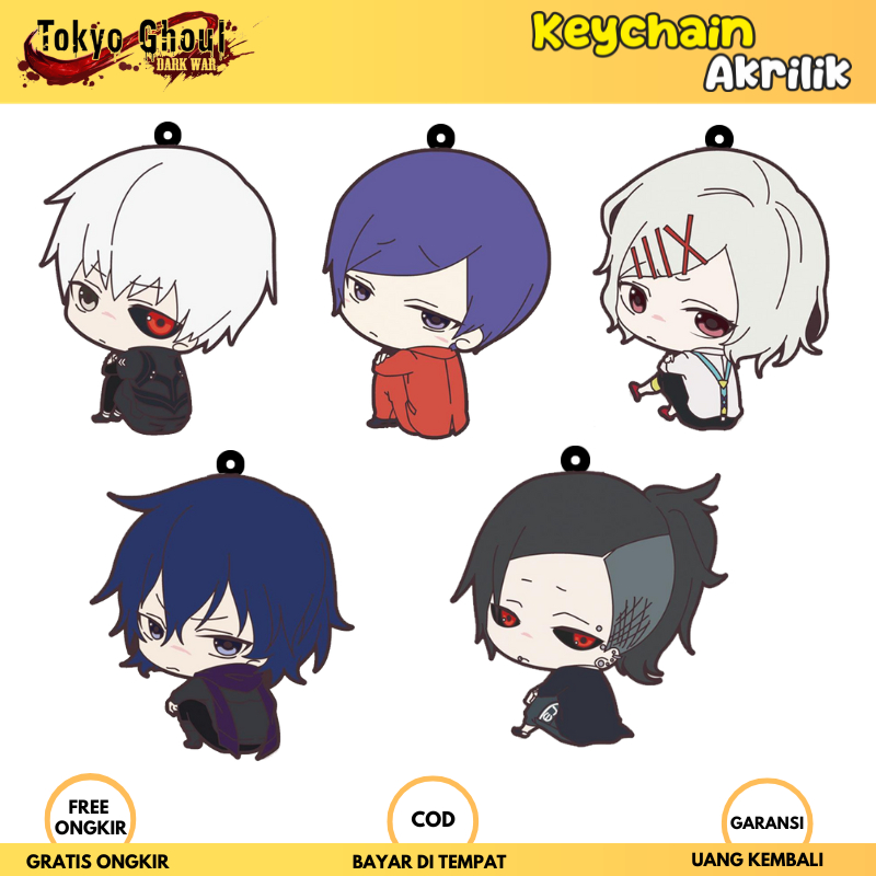Gantungan HP [Tokyo Ghoul] พวงกุญแจ Ken Kaneki อะคริลิคเต็มรูปแบบ & สายคล้องโทรศัพท์มือถือ โตเกียว ปอบ ตัวละครอนิเมะ เวอร์ชั่น 1