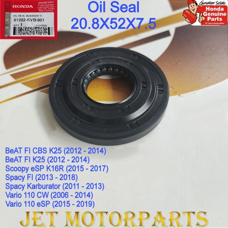 91202KVB901 Original Honda AHM Vario BeAT Scoopy Spacy คาร์บูเรเตอร์เพลาข้อเหวี่ยงซีล