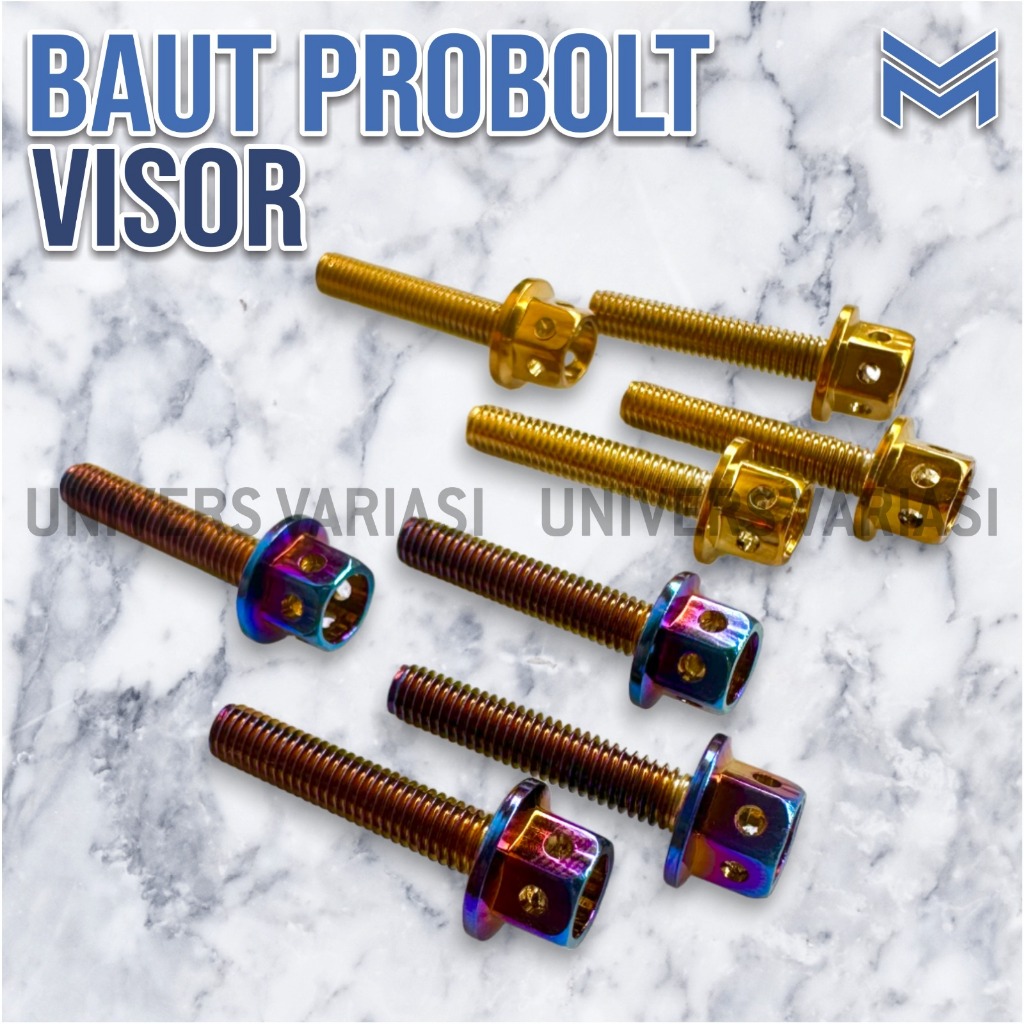 NMAX AEROX FU NINJA PCX CB R15 VISOR BOLT ETC HENG WINSIL GOLD BOLT FLOWER SPOT 8 THEAD ขนาด M5 X 25