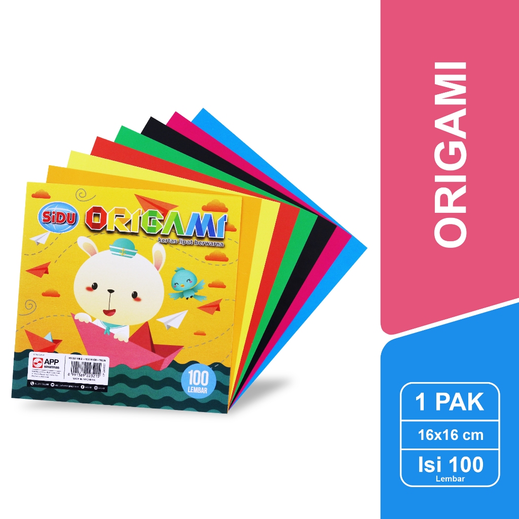 กระดาษ Sidu Origami 160 X 160 มม. 100 แผ่น - SDU KS 100 B