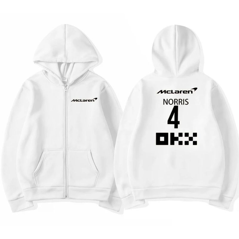 Nando Norris McLaren 4 Zipper Hoodie Jacket - Custom Distro Plain Zipper Hoodie สําหรับผู้ชายและผู้ห