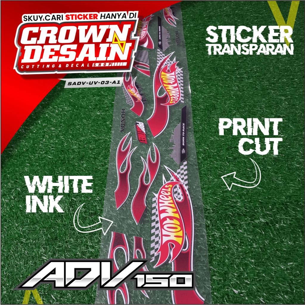 ADV 150 Transparent UV Striping Hotwheels Variation - ADV 150 Hotwheels Striping สามารถออกแบบที่กําห