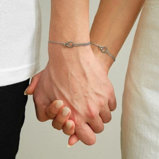 Arnaé Archive Infinity Loop Bracelet สร้อยข้อมือคู่ Unisex สแตนเลสระดับพรีเมียมป้องกันสนิม